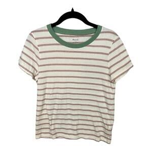 Madewell Crew Neck Short Sleeve Striped T-Shirt Size Small